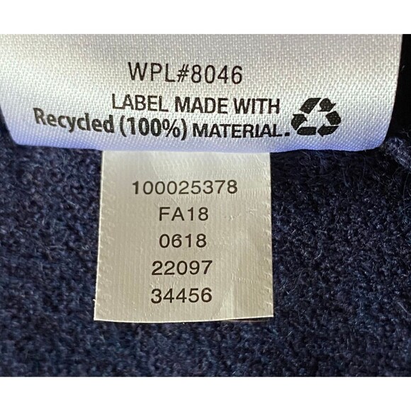 Charter Club Sleeveless Duster Womens M Navy Blue Wool-Effect Open Front NWOT - Picture 11 of 13